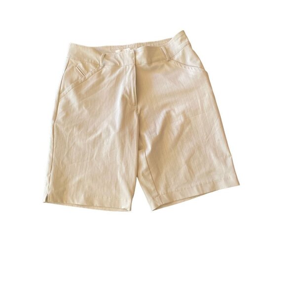 Nike Golf Dri Fit Long Beige Shorts Size 6 - Picture 1 of 7